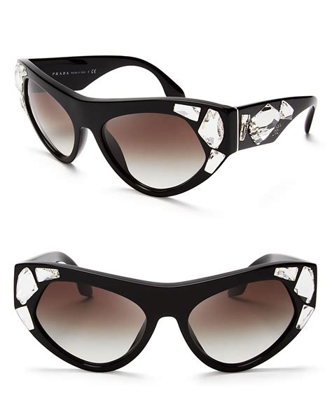 cat sunglasses prada black|59mm cat eye sunglasses Prada.